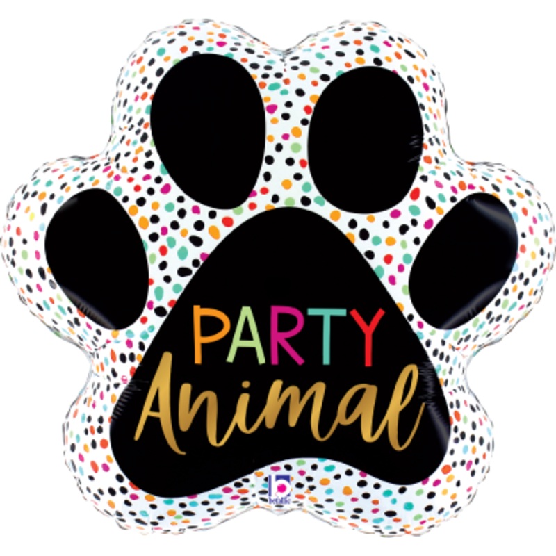 Betallic Party Animal Paw 24 inch Shaped Foil Balloon Packaged 1ct