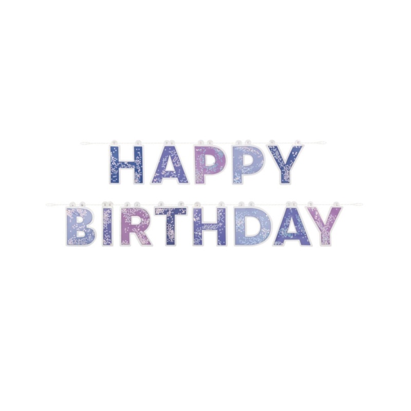 Confetti Filled "Happy Birthday" Letter Banner