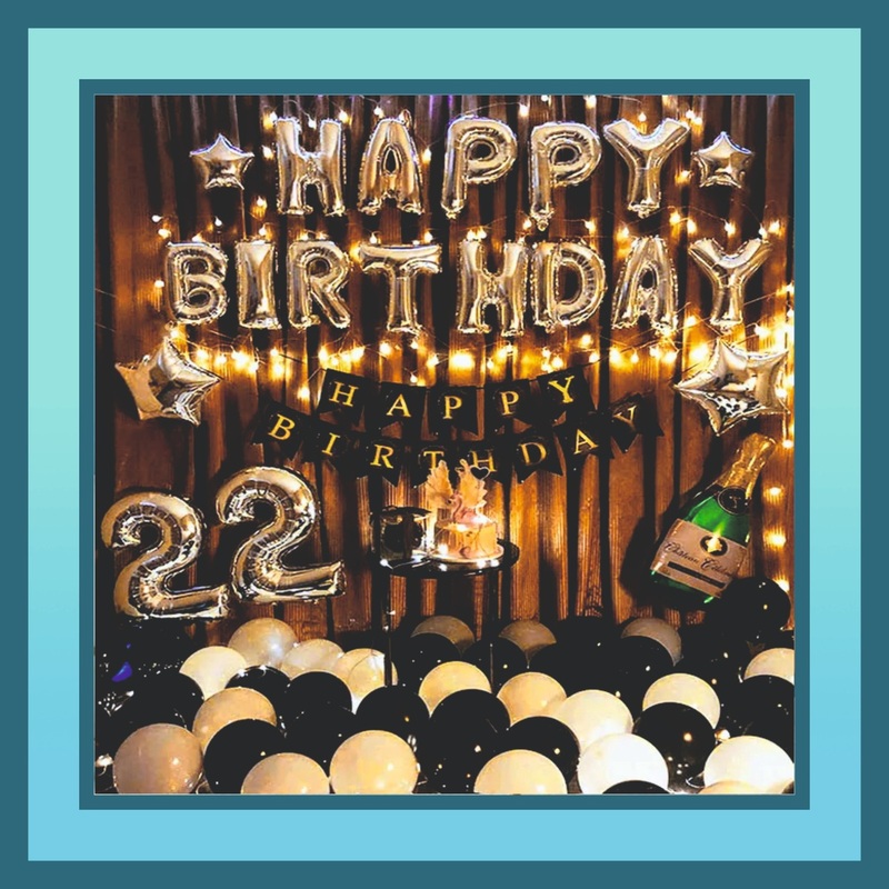 Happy Birthday Wall Decor with LED Light