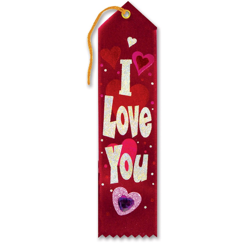 I Love You Jeweled Ribbon