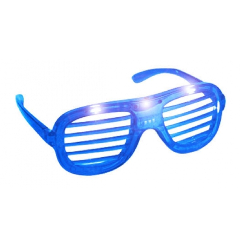 LED Blue Shutter Shades - 1PC