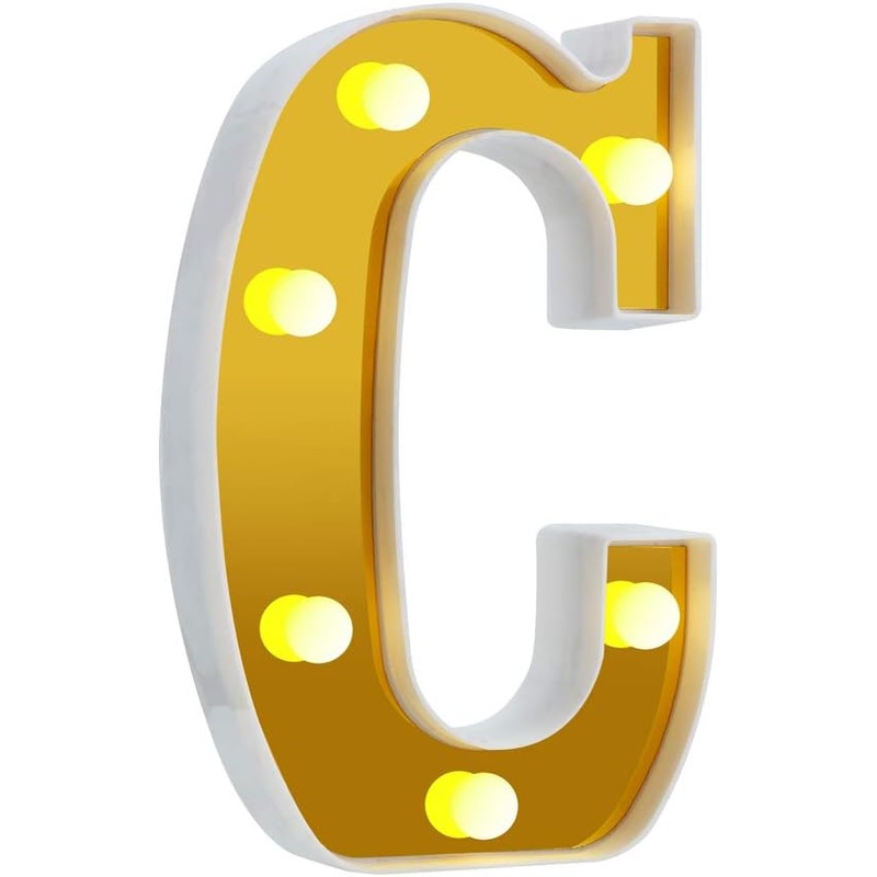 LED Golden Marquee Alphabet C-1PC