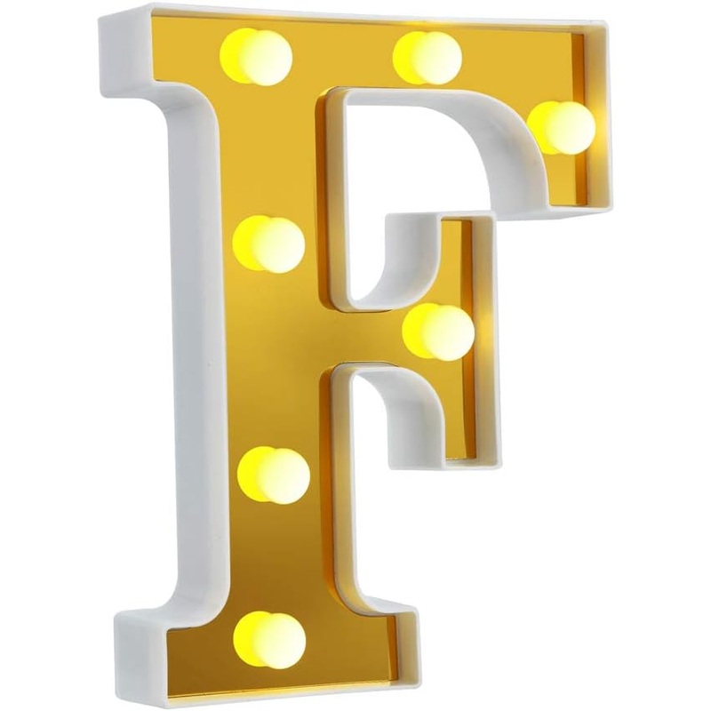 LED Golden Marquee Alphabet F-1PC
