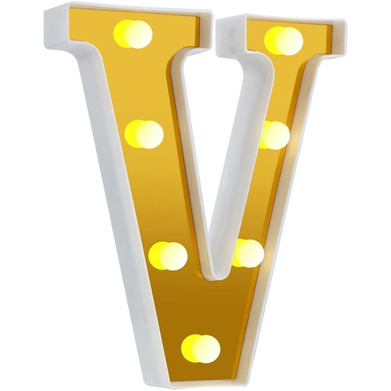 LED Golden Marquee Alphabet V-1PC