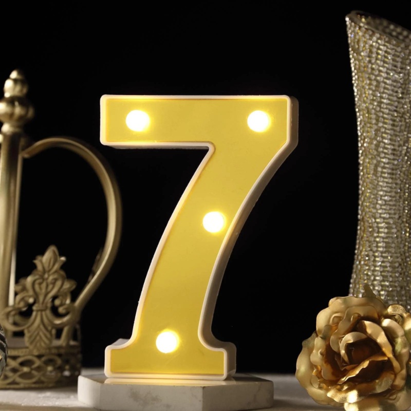No.7 LED Golden Marquee