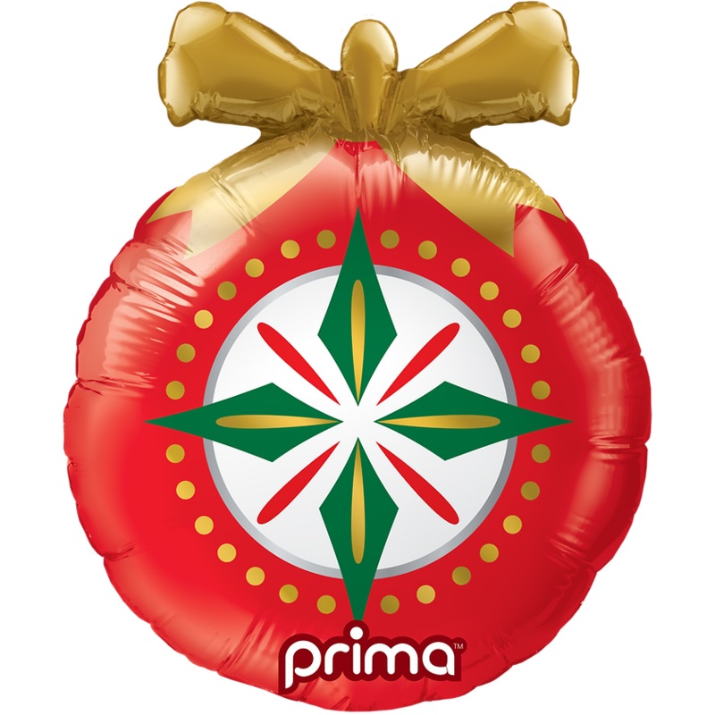 Prima Air Filled Christmas Ornament 9 inch Shaped Foil Balloon 1ct