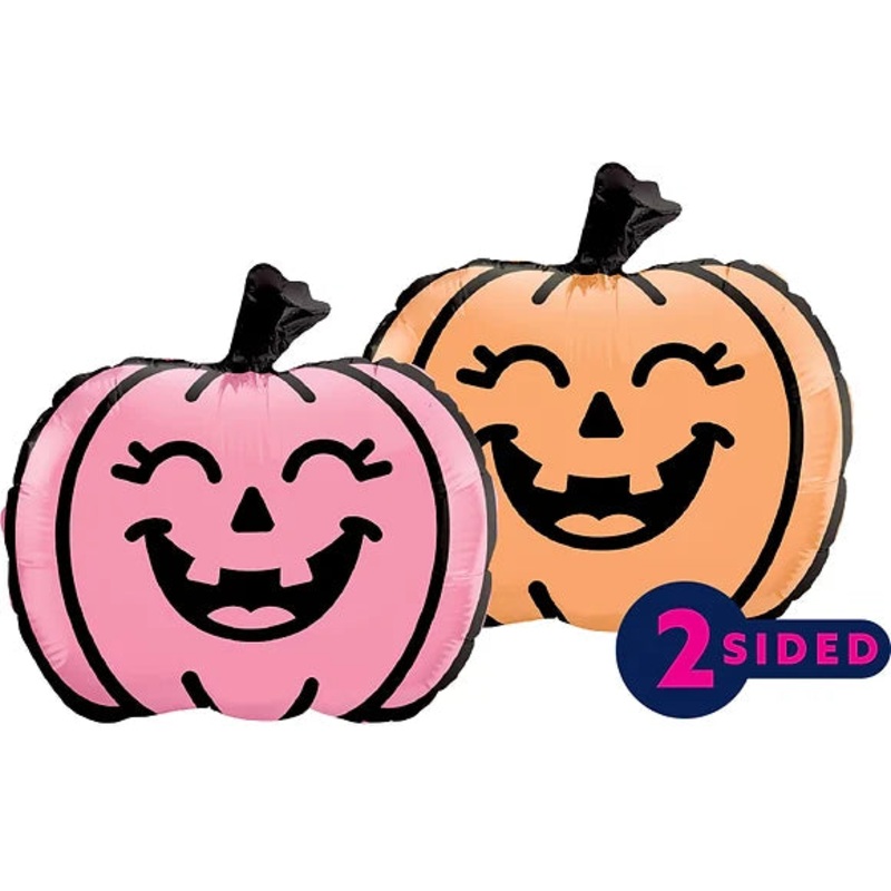 Prima Air Filled Smiling Jack O Lantern Shaped 9 inch Foil Balloon 1ct
