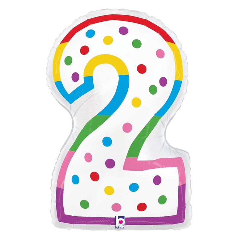 Betallic Birthday Candle 2 24 inch Foil Balloon Packaged