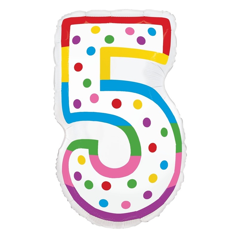 Betallic Birthday Candle 5 24 inch Foil Balloon Packaged