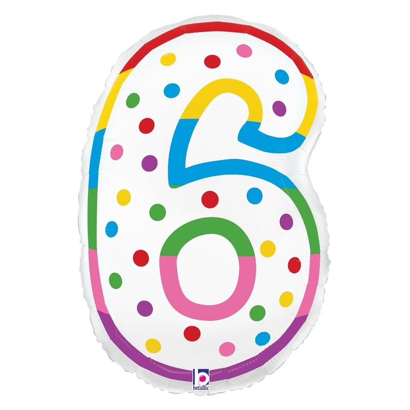 Betallic Birthday Candle 6 24 inch Foil Balloon Packaged