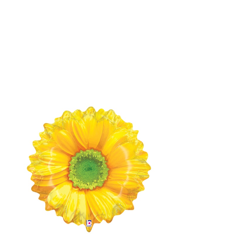 Betallic Bright Blooms Yellow 20 inch Shaped Foil Balloon Packaged 1ct