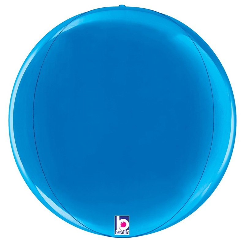 Betallic Dimensionals Blue Globe 11 inch Multi-Sided Shaped Foil Balloon Packaged 1ct