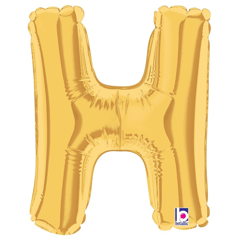 Betallic H Gold 7 inch Air-Filled Shape 1ct
