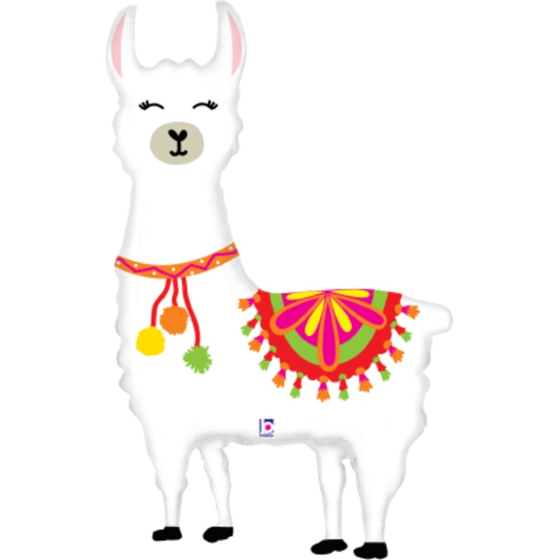 Betallic Llama 39 inch Shaped Foil Balloon Packaged 1ct