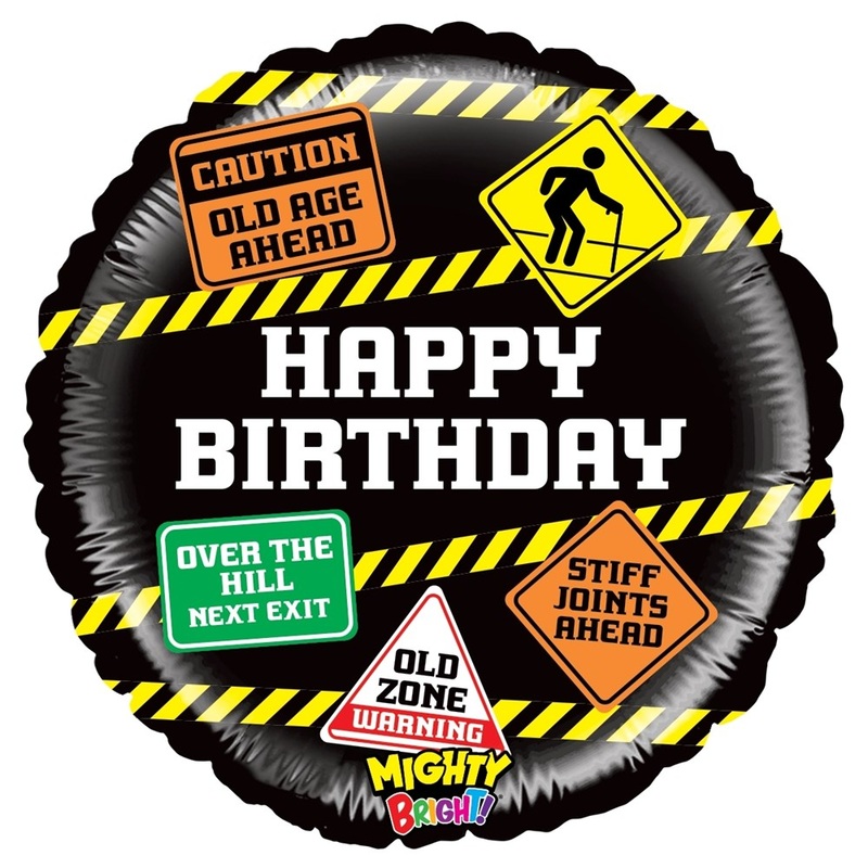 Betallic Mighty Old Age Signs 21 inch Mighty Bright Balloon Packaged 1ct