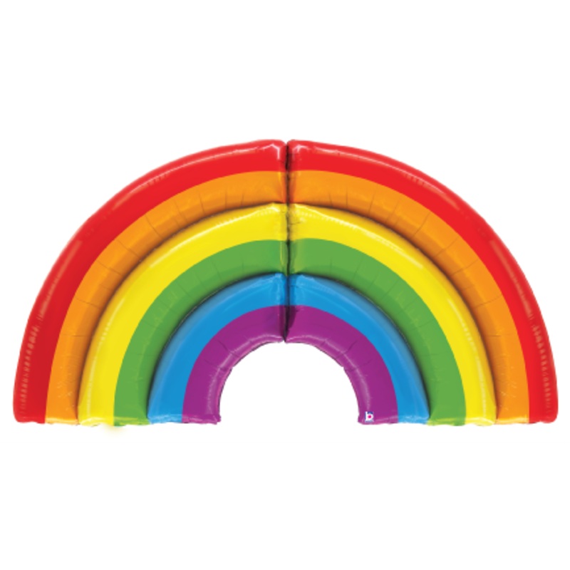 Betallic Special Delivery Rainbow 59 inch Shaped Foil Balloon Packaged (two pre-attached balloons) 1ct