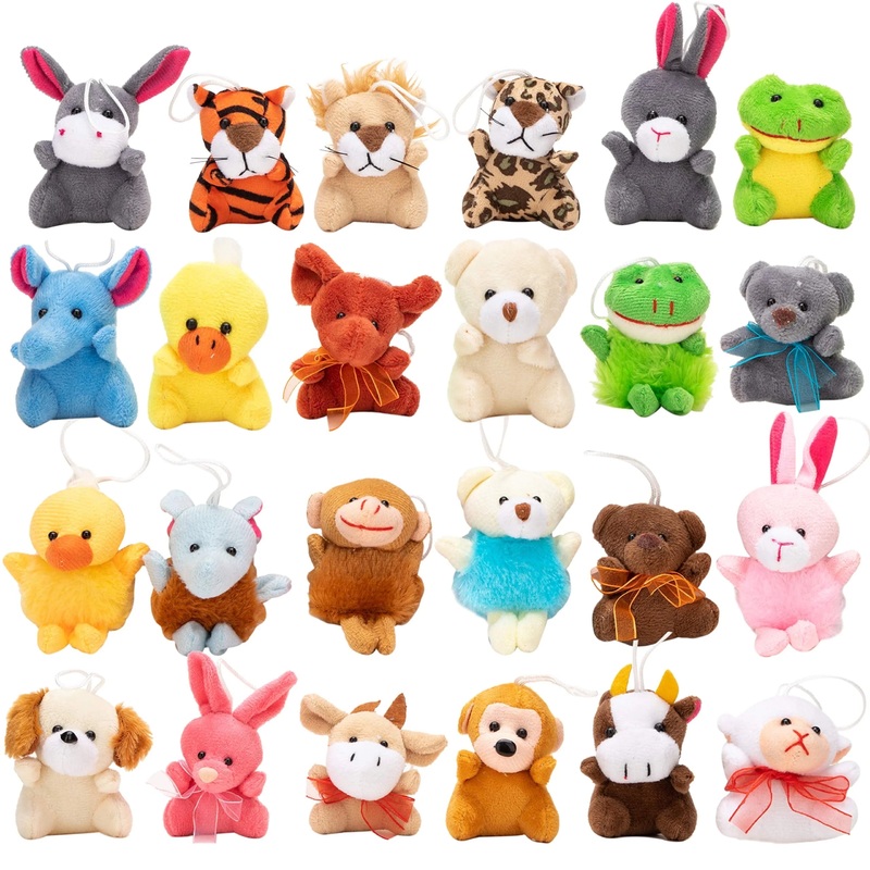 48 pre-filled Easter eggs filled with stuffed animal toys for Easter egg hunting, Easter basket filling