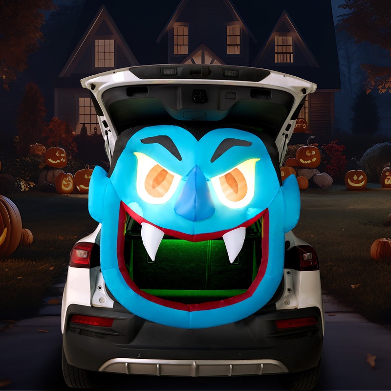 Best seller Reduced price SYNCFUN Syncfun 4.5 FT Halloween Inflatable Vampire Decoration,Trunk or Treat Car Decorations Kit with Built-in LED Light for Halloween Party Indoor,Outdoor,Yard,Garden Decor