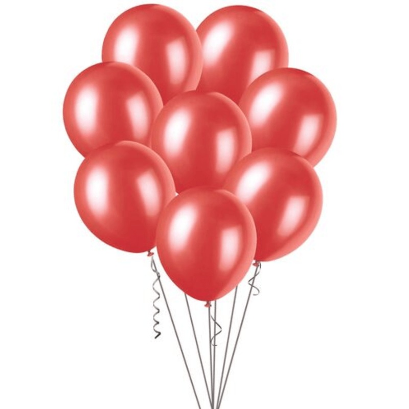 Cherry Red Metallic Balloons 30cm (Pack of 100)
