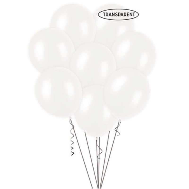 Clear Decorator Balloons 30cm (Pack of 25)