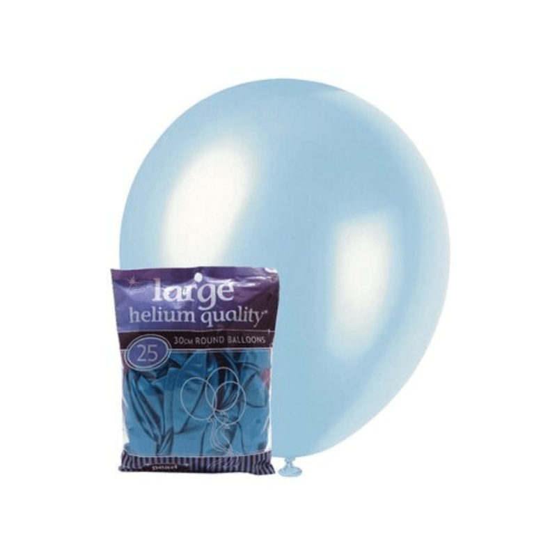 Electric Blue Pearl Balloons 30cm (Pack of 25)