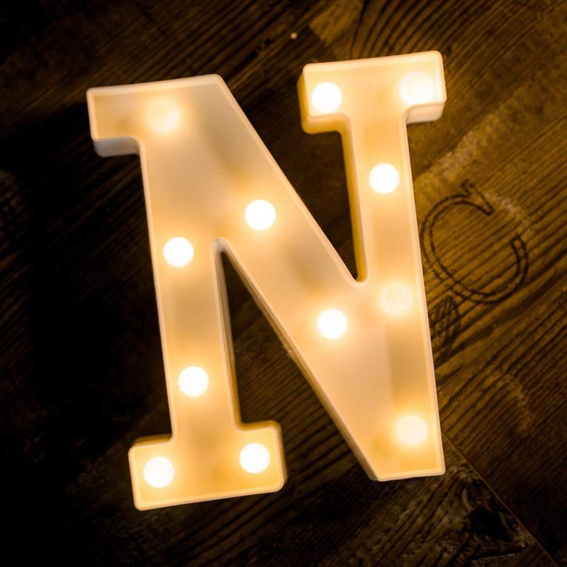 N Letter Light, Marquee Alphabet Light Letters for Room Decor Lights, Led Letters Alphabet for Decoration, Letter Lights for Birthday