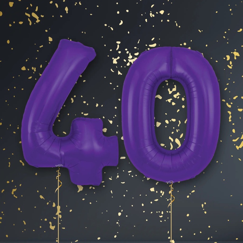 Purple Foil Number Balloons  Helium-Filled!
