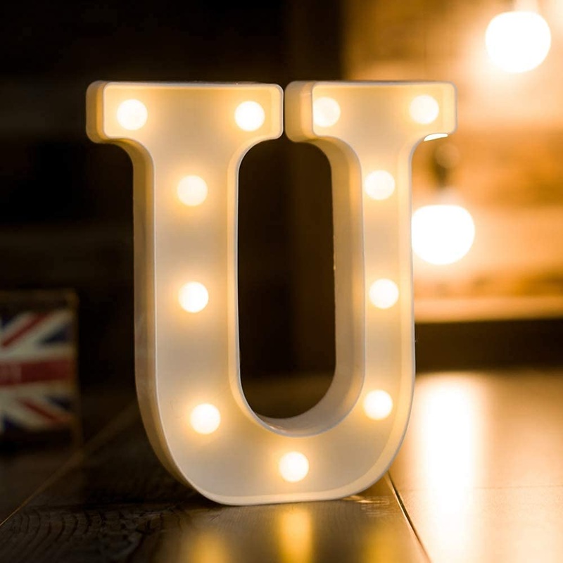 U Letter Light, Marquee Alphabet Light Letters for Room Decor Lights, Led Letters Alphabet for Decoration, Letter Lights for Birthday