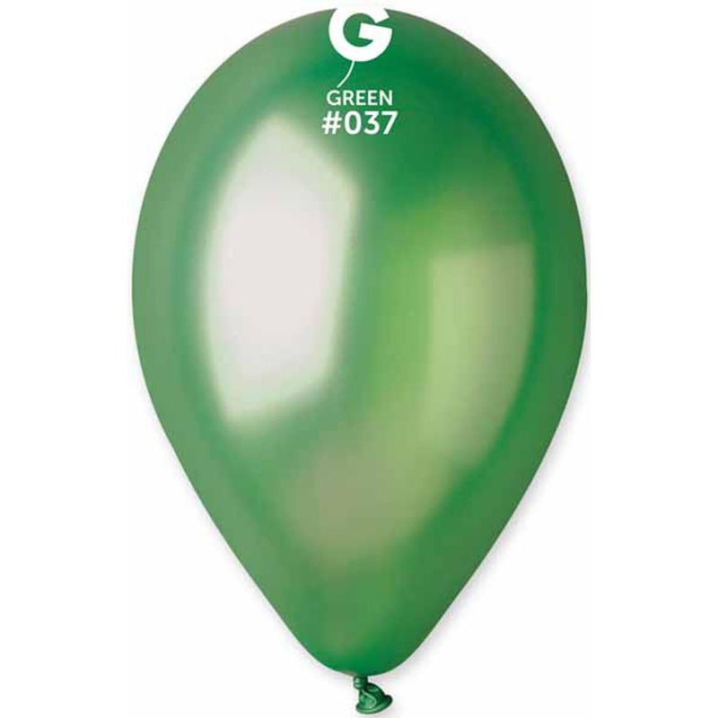12" Metallic Green Party Balloons 50-Pack By Gemar (037)