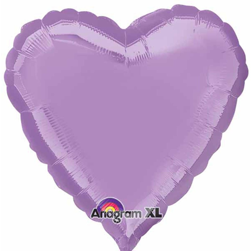 Beautiful Pearl Lavender Heart Balloon Package - 18"