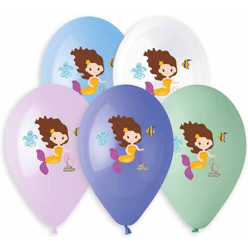 Gemar Sweet Mermaid Balloons - 50 Pack (13 Inches)