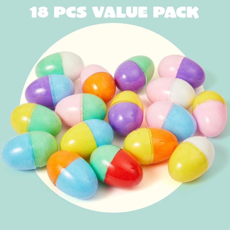 JOYFY 12 pre installed Easter eggs with Galaxy Mud, colorful clay with various accessories