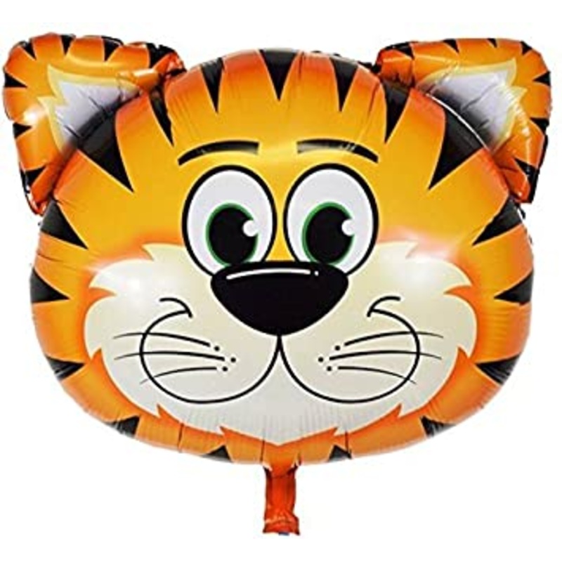 22 Inch CuteTiger Head Shape Foil Balloon (Multicolor) (Pack of 1)