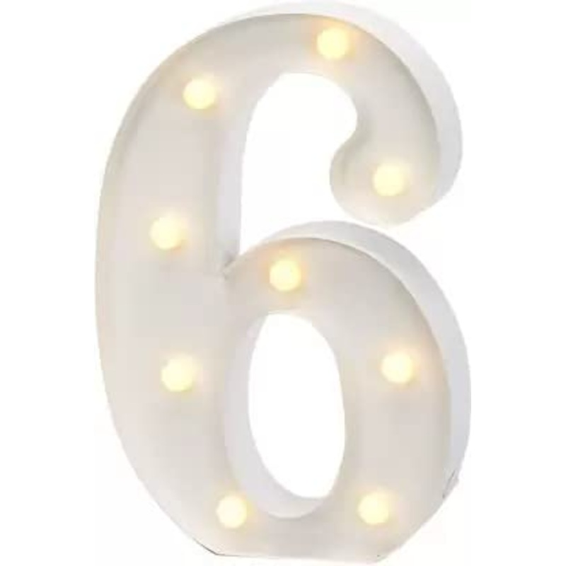 9 Inch Led Marquee Number Light Sign (Number 6)
