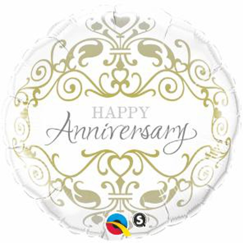 "Anniversary Celebration Package - 18" Foil Balloon With Confetti And Ribbon"