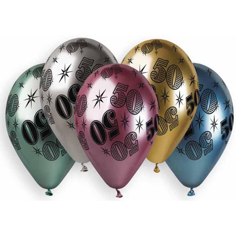 Gemar 13" Shiny Cosmic Stars Balloon Set (25 Pack)