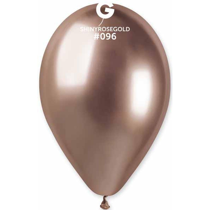 Gemar Shiny Rose Gold Balloons - 25 Pack (13") #096.