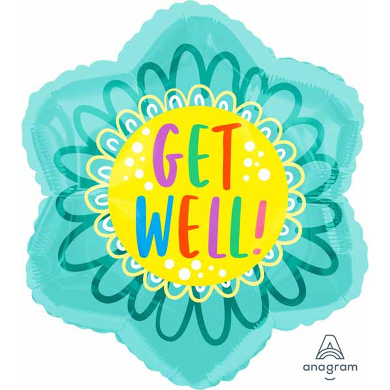 Get Well Doodle Flwr Balloon (50 Pack)