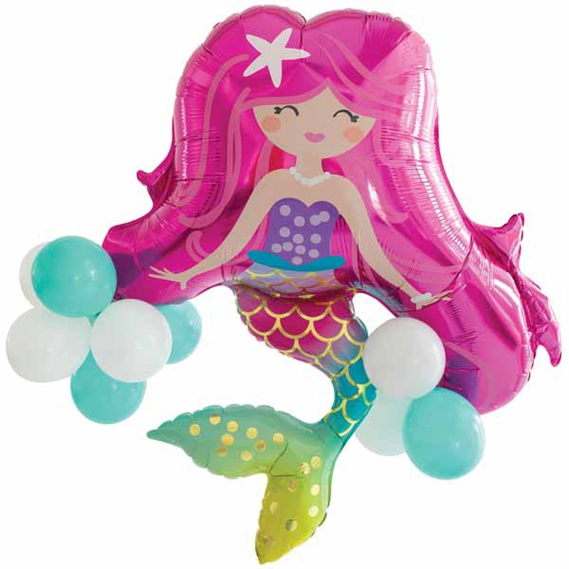 Mermaid Balloon Kit (10 Pack) - 35" Q10 Pk