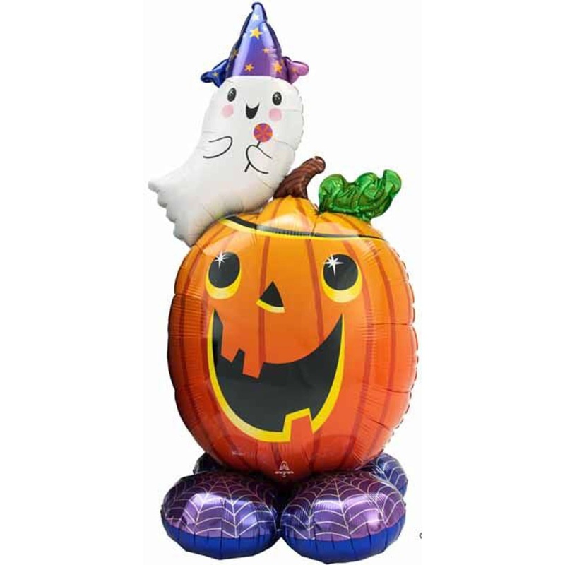 Pumpkin & Ghost 56" Airloonz Halloween Balloon Package