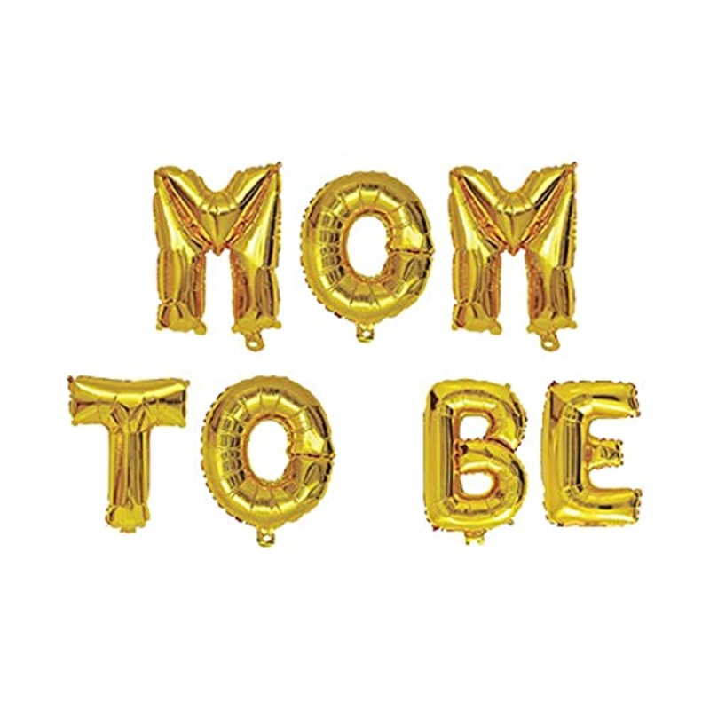 16 Inch 'Mom To Be' Letter Foil Balloon (Golden)(Pack of 1)