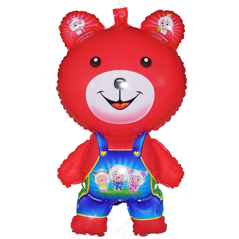 22 Inch Cute Teddy Bear Shape Foil Balloon (Red) (Pack of 1)