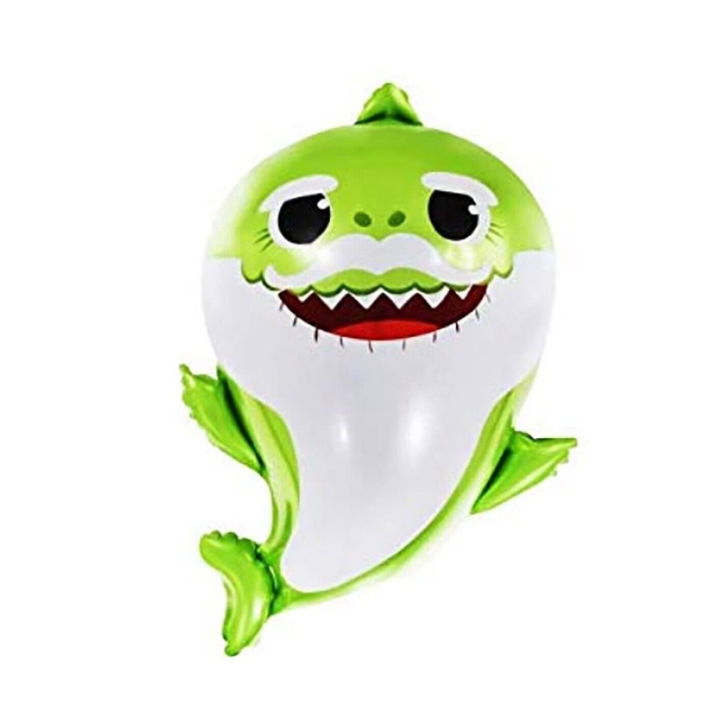 25 Inch Baby Shark Shaped Foil Balloon (Green) (Pack of 1)