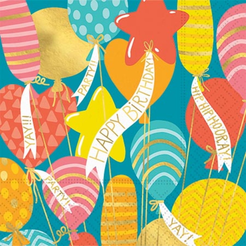 Big Fun Balloons Beverage Napkins Pack of 16