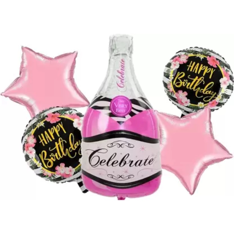 Birthday Party Celebration Balloon (Multicolor) (Pack of 5)