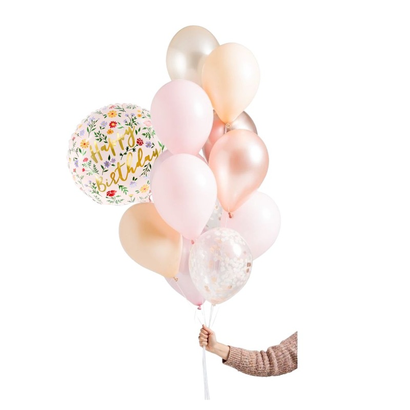 Blossom Happy Birthday Set Filled with Helium