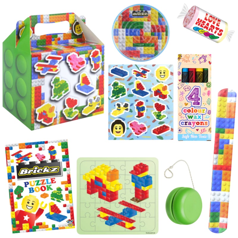 Building Blocks Theme Pre-Filled Party Boxes