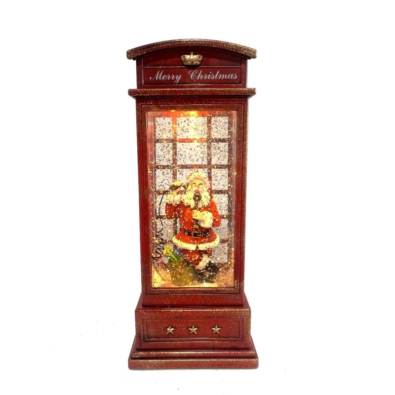 Christmas Santa LED Telephone Booth