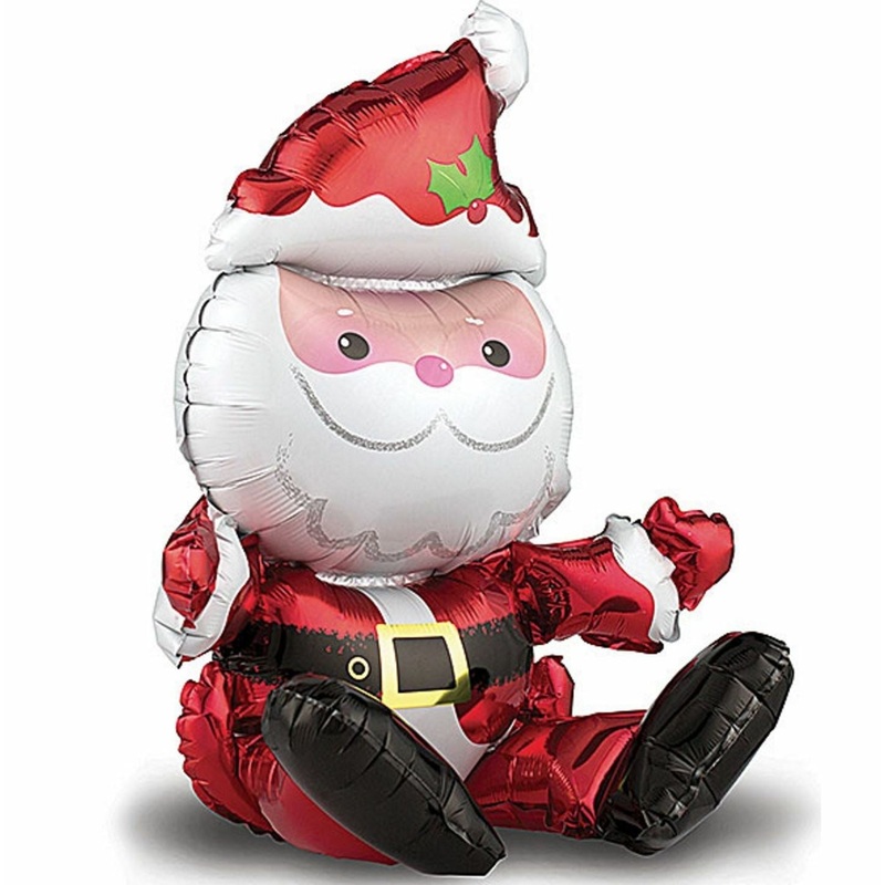 Christmas Sitting Santa Balloon 21Inches Air-Filled