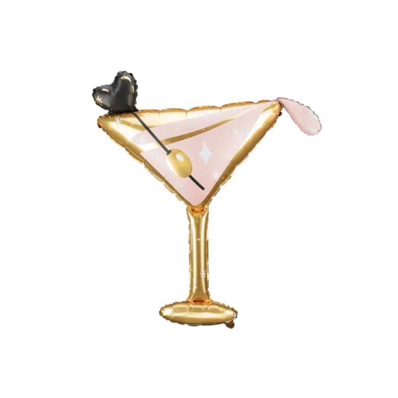 Cocktail Glass Foil Balloon Filled with Helium